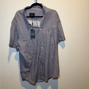 Rails Men's Casual Blue and White Button Down Shirt